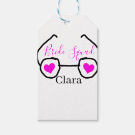 Etiqueta Para Presente Esquadrão da noiva óculos de natação rosa preto co