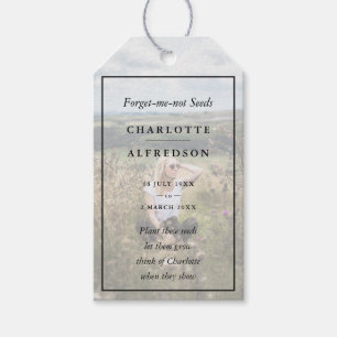 Etiqueta Para Presente Esqueça-me das Sementes   Funeral Favor Memorial F