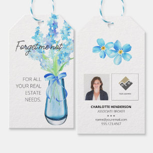 Etiqueta Para Presente Esquece-me de não flores Foto do logotipo Imobiliá
