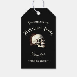 Etiqueta Para Presente Esqueletos Dançantes da Peste Negra Halloween