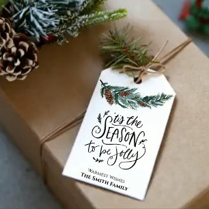 Etiqueta Para Presente Esta É A Razão Para Ser Jolly   Pine de água Cone