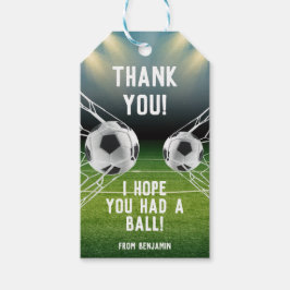 Etiqueta Para Presente Estádio de Futebol Verde Azul Tema Esportivo Anive