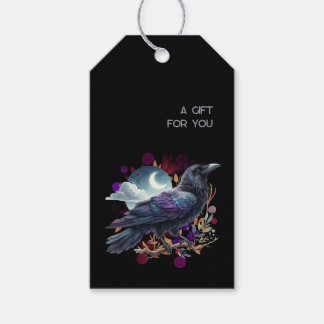 Etiqueta Para Presente Estética Goth Raven Dark