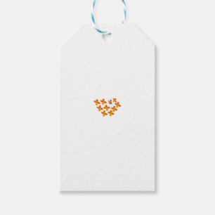 Etiqueta Para Presente Estilo Decorativo, Laranja Baço, Vermelho Cornell
