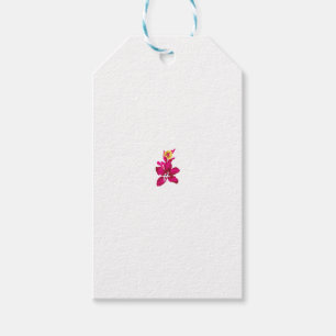 Etiqueta Para Presente Estilo Floral, ArtyClick Carmesim, Dourado Claro