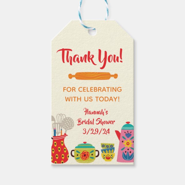 Etiqueta Para Presente Estoque o Chá de panela da cozinha (Frente)