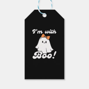 Etiqueta Para Presente Estou Com Boo Estilo Retro Engraçado