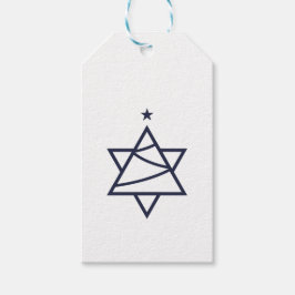 Etiqueta Para Presente Estrela de Davi da Árvore de Natal