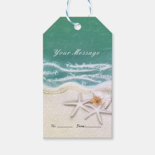 Etiqueta Para Presente Estrela-do-mar na Favor de Festa de Água do Mar Tu