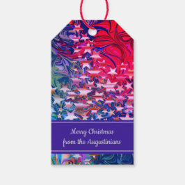 Etiqueta Para Presente ESTRELAS DE NATAL | Abstrato Winter | Púrpura CLIE