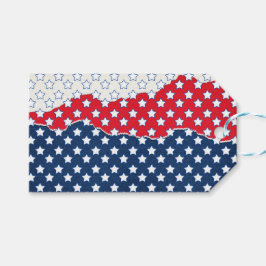 Etiqueta Para Presente Estrelas Vermelhas, Brancas e Azuis (EUA) (Estados