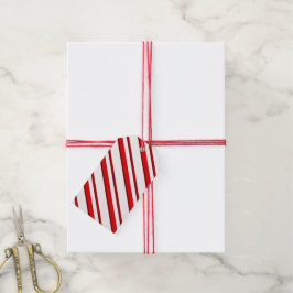 Etiqueta Para Presente Estrias de doces, vermelho e branco de menta