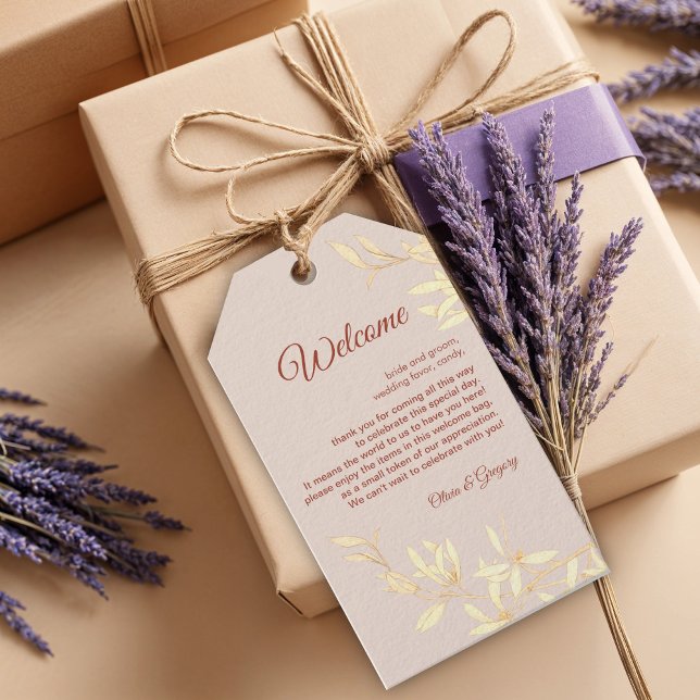 Etiqueta Para Presente Eterno Floral Rustic Wedding (Criador carregado)