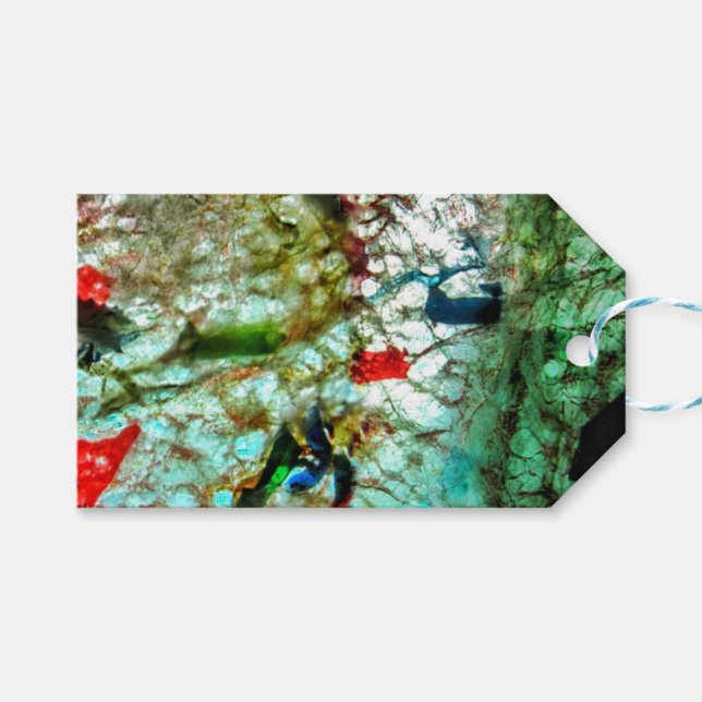 Etiqueta Para Presente Etiqueta de presente abstrato azul calmo,abstrato  (Frente (horizontal))