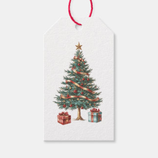 ETIQUETA PARA PRESENTE ETIQUETA DE PRESENTE ÁRVORE DE NATAL ANTIGA