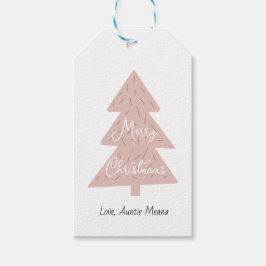 Etiqueta Para Presente Etiqueta de Presente Árvore de Natal Boho Feliz Na