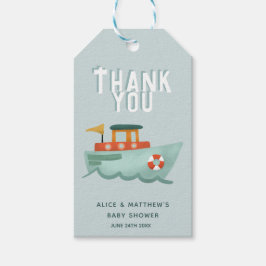 Etiqueta Para Presente Etiqueta de Presente Azul Náutico Chá Baby Boy