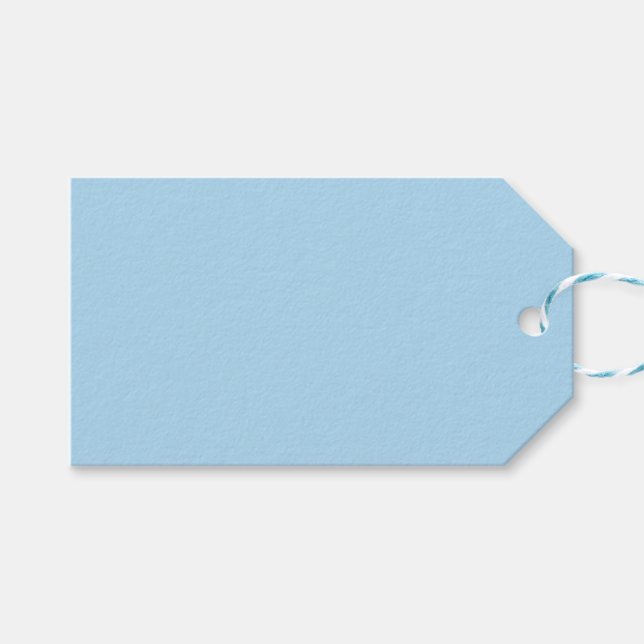 Etiqueta Para Presente Etiqueta de Presente Azul Pastel (Frente (horizontal))