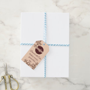 Etiqueta Para Presente Etiqueta de Presente Café Boho Preparado com Cuida