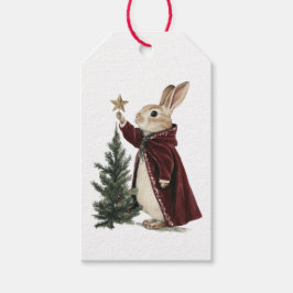 ETIQUETA PARA PRESENTE ETIQUETA DE PRESENTE COELHO E ÁRVORE DE NATAL