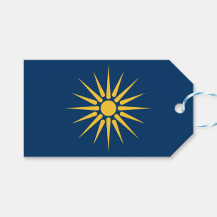 Etiqueta Para Presente Etiqueta de Presente com a Bandeira da Macedônia,