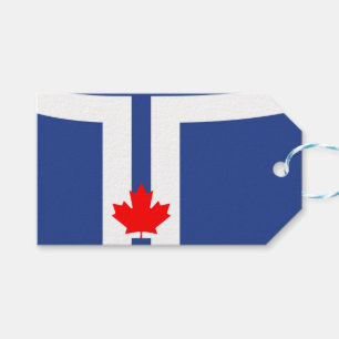 Etiqueta Para Presente Etiqueta de Presente com a Bandeira de Toronto, Ca