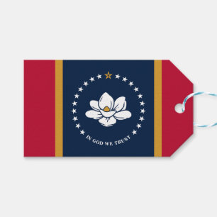 Etiqueta Para Presente Etiqueta de Presente com a Bandeira do Mississippi