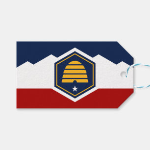 Etiqueta Para Presente Etiqueta de presente com a nova bandeira de Utah, 