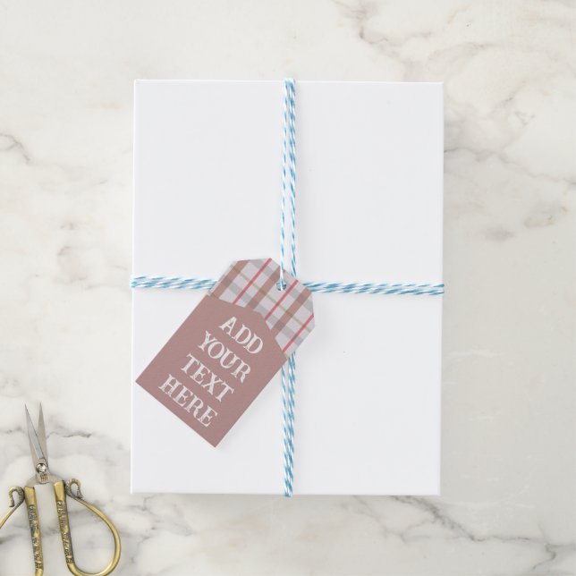 Etiqueta Para Presente Etiqueta de presente com nome personalizado minima (Com cordão)