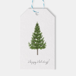 Etiqueta Para Presente Etiqueta de presente da árvore de Natal clássica