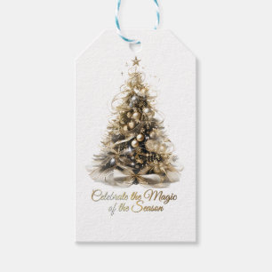 Etiqueta Para Presente Etiqueta de presente da árvore de Natal elegante