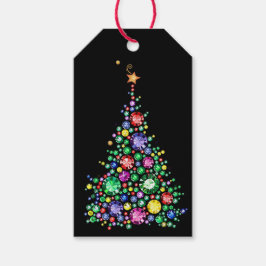 Etiqueta Para Presente Etiqueta de presente da árvore de Natal Elegante B