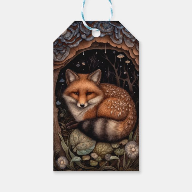 Etiqueta Para Presente Etiqueta de Presente da Fox Midnight (Frente)