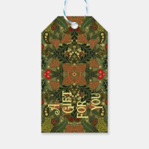 Etiqueta Para Presente Etiqueta de Presente da Paisley de Natal