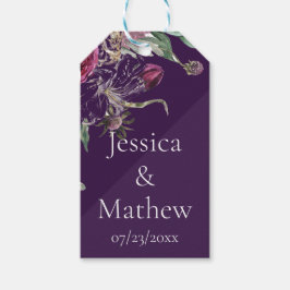 Etiqueta Para Presente Etiqueta de Presente das Flores de Sombra Roxal