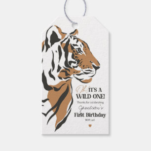Etiqueta Para Presente etiqueta de presente de 1º aniversário do tigre