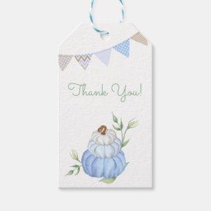 Etiqueta Para Presente Etiqueta de presente de agradecimento Blue Little