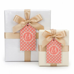 Etiqueta Para Presente Etiqueta de presente de agradecimento Coral Person