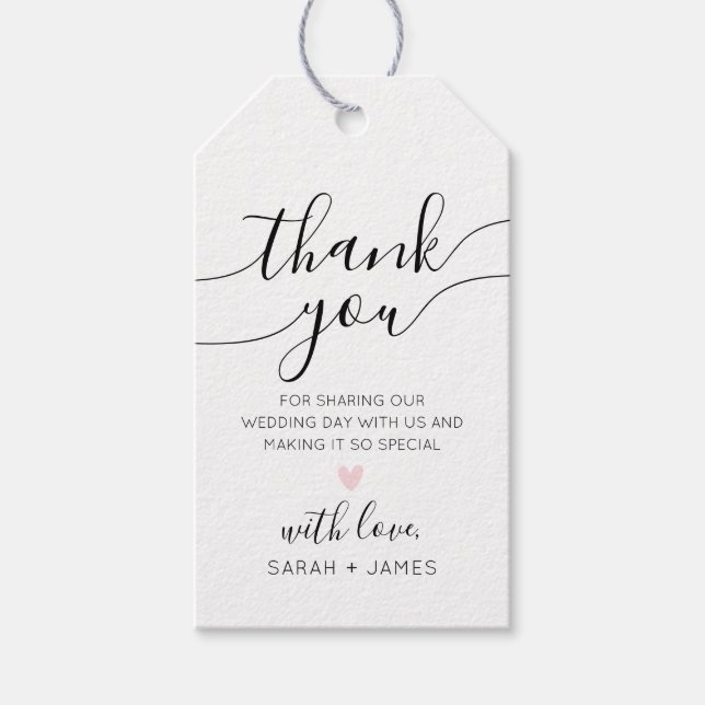 Etiqueta Para Presente Etiqueta de presente de agradecimento de casamento (Frente)