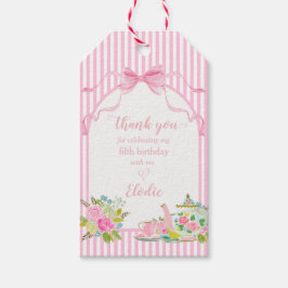 Etiqueta Para Presente Etiqueta de Presente de Aniversário Floral com Fai