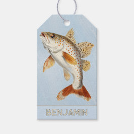 Etiqueta Para Presente Etiqueta de Presente de Aniversário Peixe Azul Fel