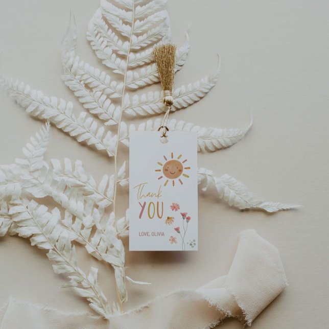 Etiqueta Para Presente Etiqueta de Presente de Aniversário Sunshine (Criador carregado)