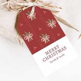 Etiqueta Para Presente Etiqueta de Presente de Arcos Rústicos de Natal