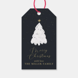 Etiqueta Para Presente Etiqueta de presente de árvore de Natal simples ma