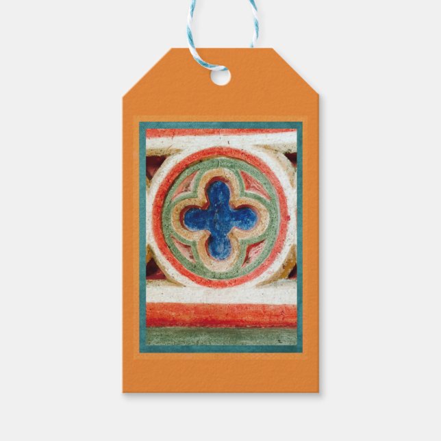 Etiqueta Para Presente Etiqueta de presente de azulejo espanhol (Frente)