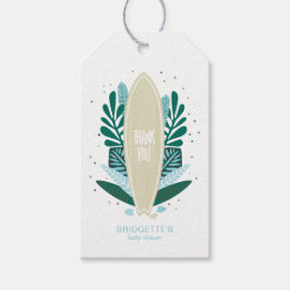 Etiqueta Para Presente Etiqueta de presente de bebê a bordo Aqua Tropical