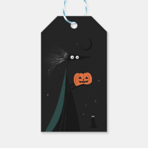 Etiqueta Para Presente Etiqueta de Presente de Bruxa do Halloween Whimsic