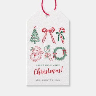 Etiqueta Para Presente Etiqueta de Presente de Caligrafia de Natal Minima
