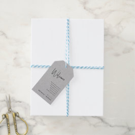 Etiqueta Para Presente Etiqueta de presente de casamento Bem-vindo em lin