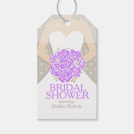 Etiqueta Para Presente etiqueta de presente de casamento do ensaio roxo c